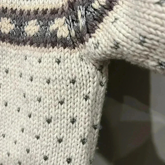 [38/M] Carroll Mixed Winter Pattern Knit  Sweater-Made in Italy - Picture 5 of 7